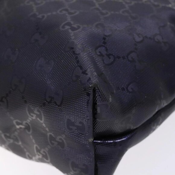 GUCCI GG implementation Tote Bag PVC Navy Silver 211133 Auth ki5982 - Picture 4 of 16